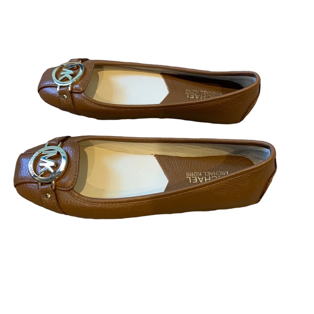 🚫SOLD🚫 MICHAEL KORS Fulton Leather Moccasin in Luggage Brown size 6.5 NWOT - Picture 5 of 7